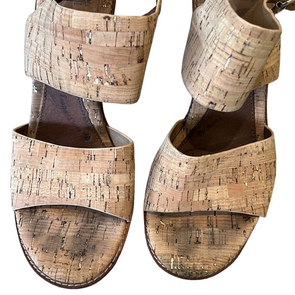 Sofft Pierz Tan Cork & Metallic Gold Chunky Heel Sandals in Gold Natural - 9.5 - Picture 9 of 16